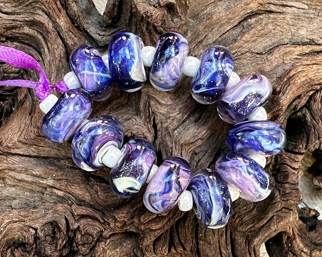 sparkling lampwork beads