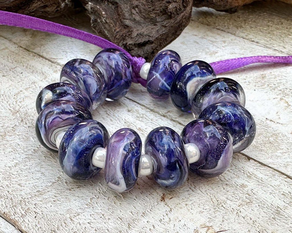 sparkling lampwork beads