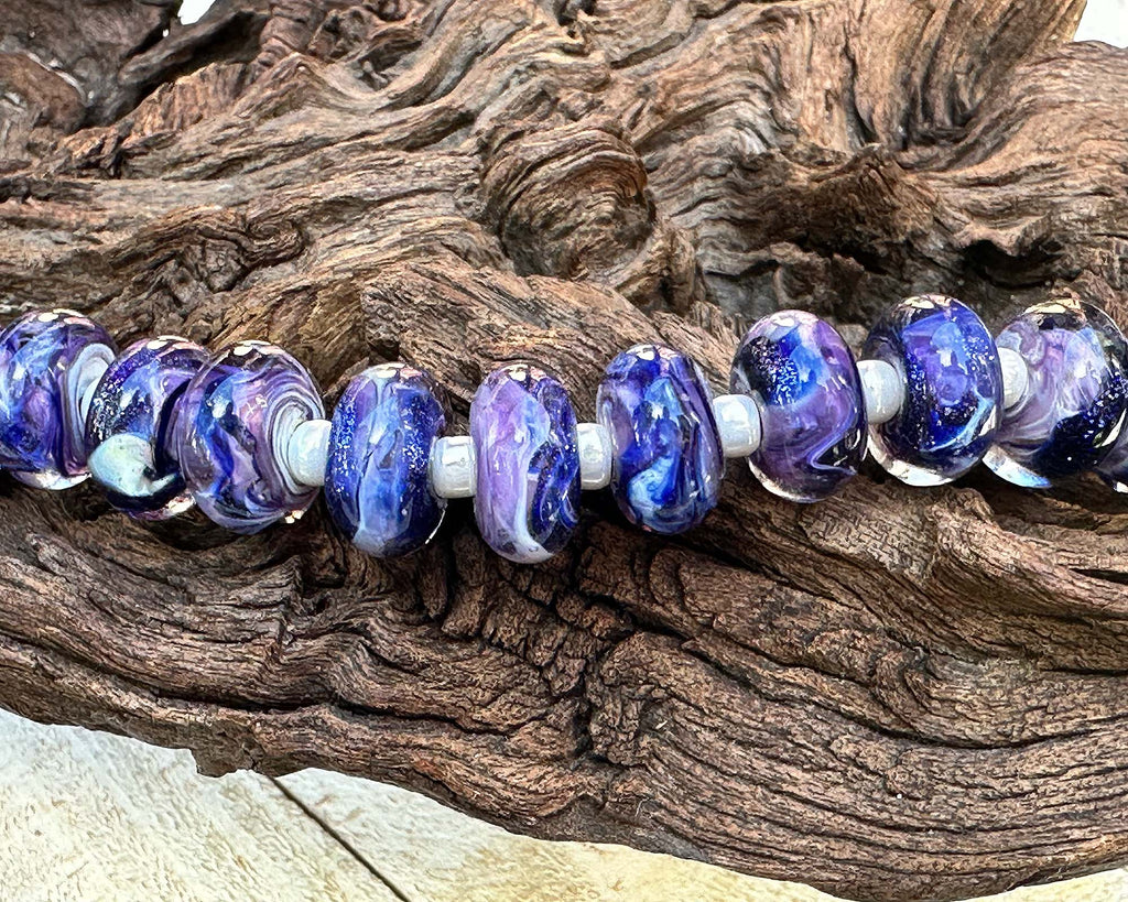 sparkling lampwork beads