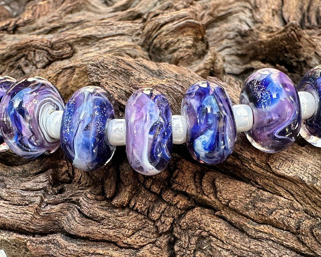sparkling lampwork beads