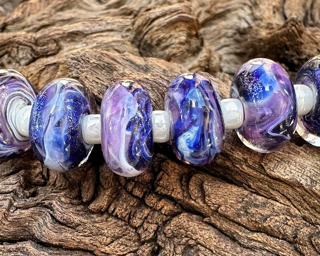 sparkling lampwork beads