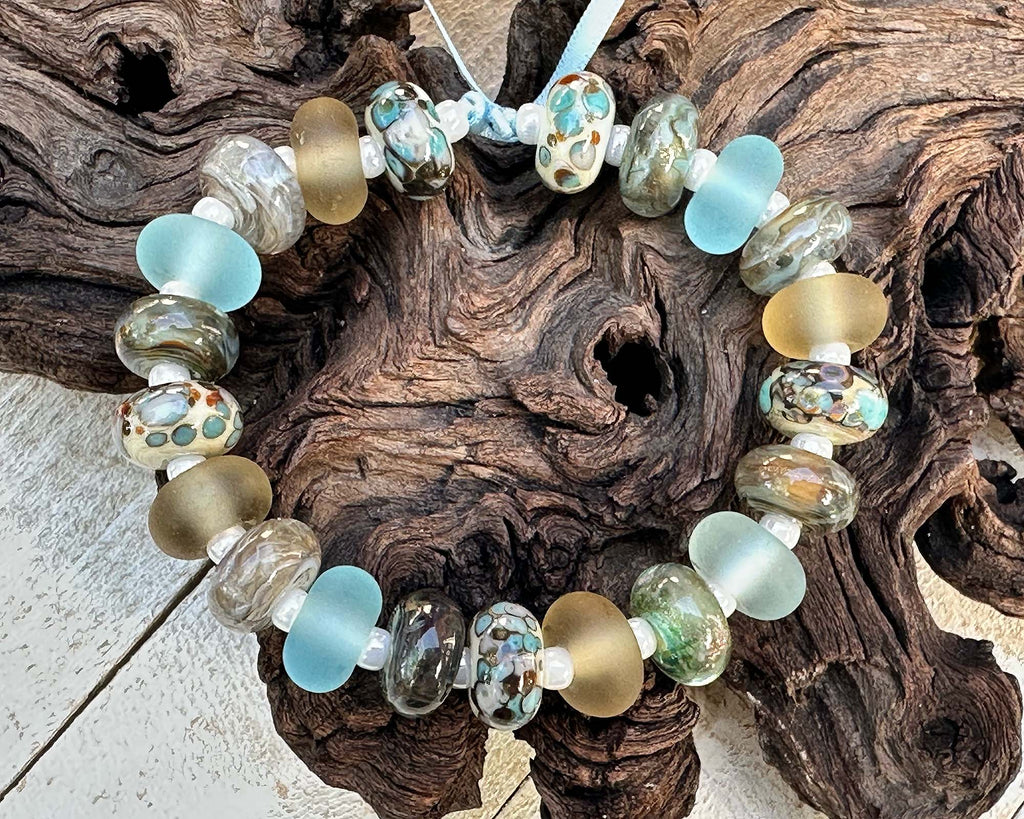 brown lampwork beads