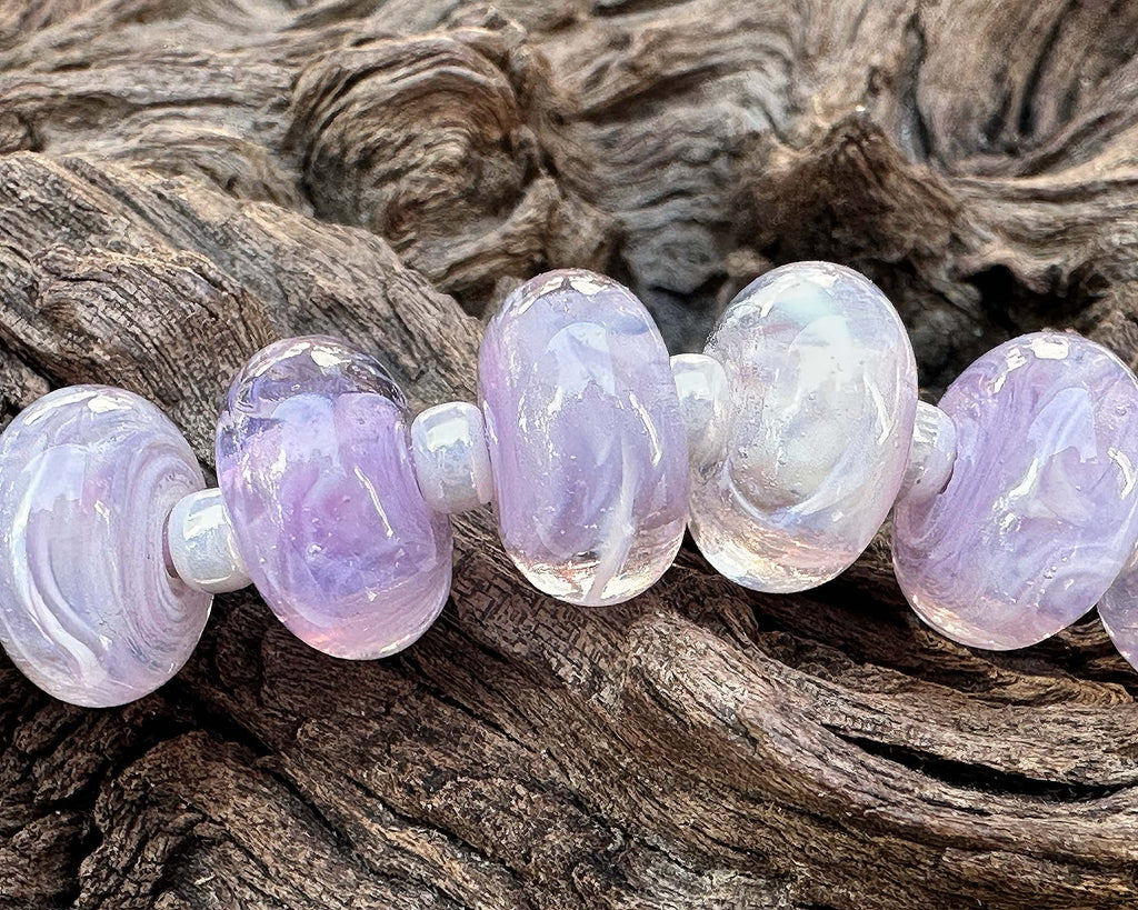 purple lampwork beads