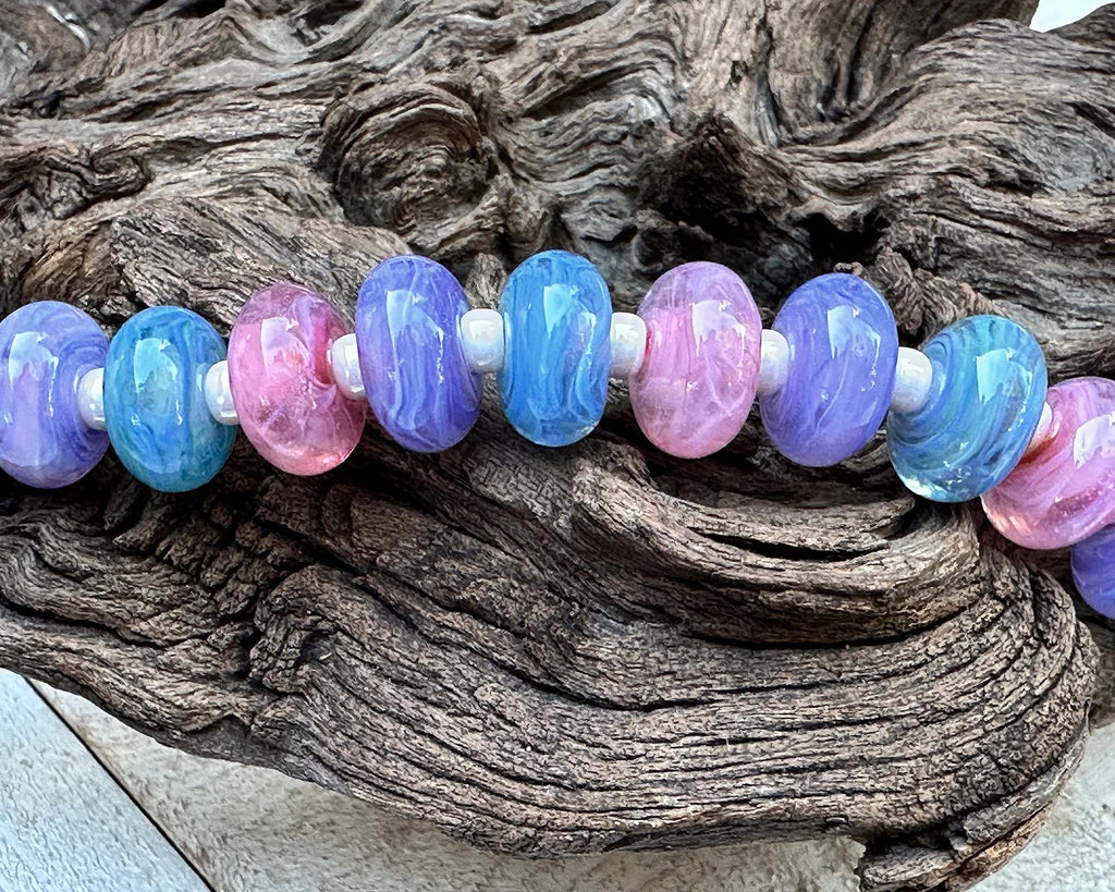 multicolor lampwork beads