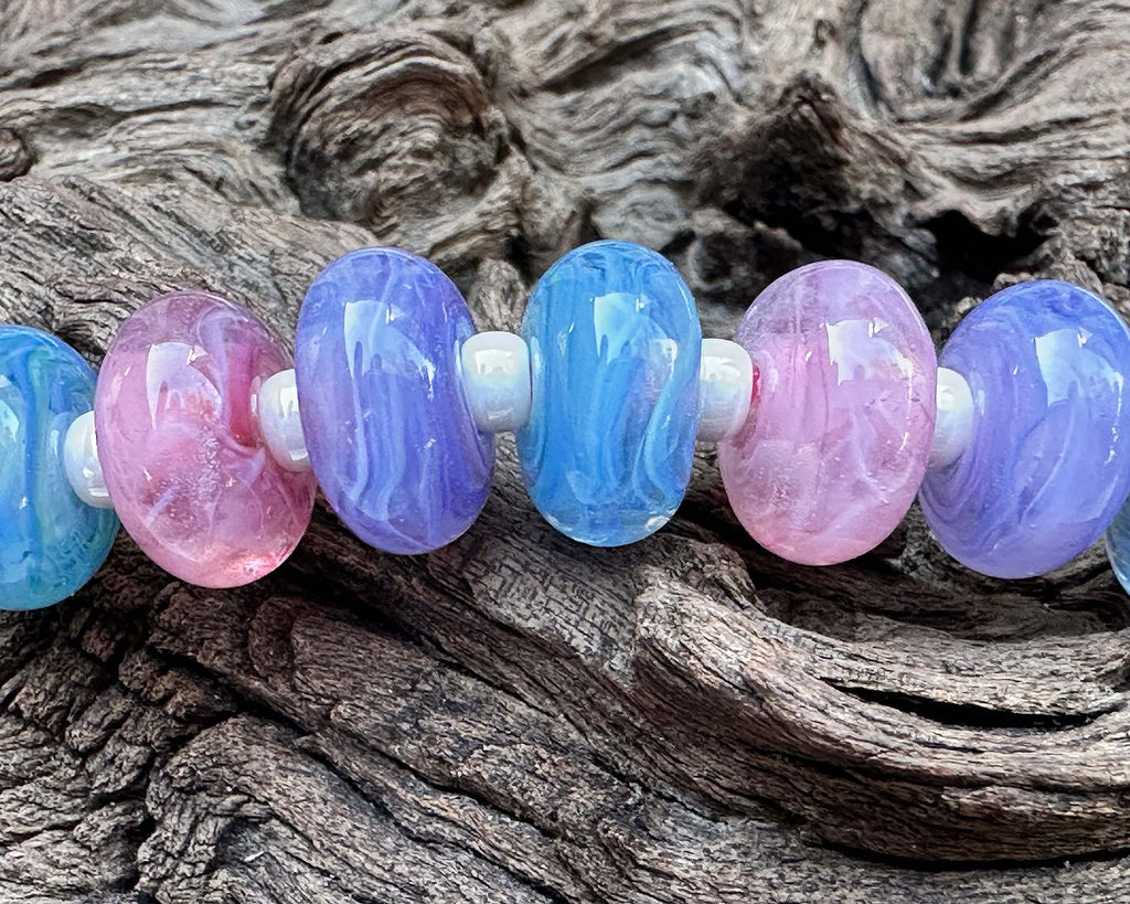 multicolor lampwork beads
