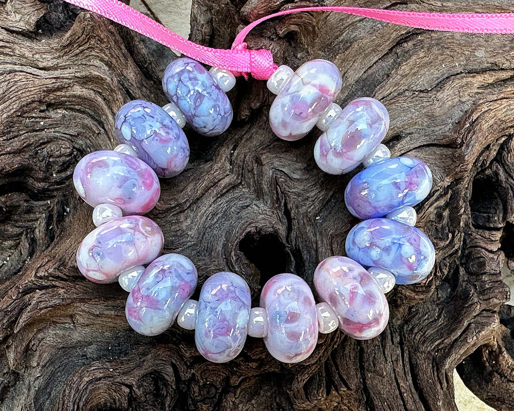 purple lampwork beads