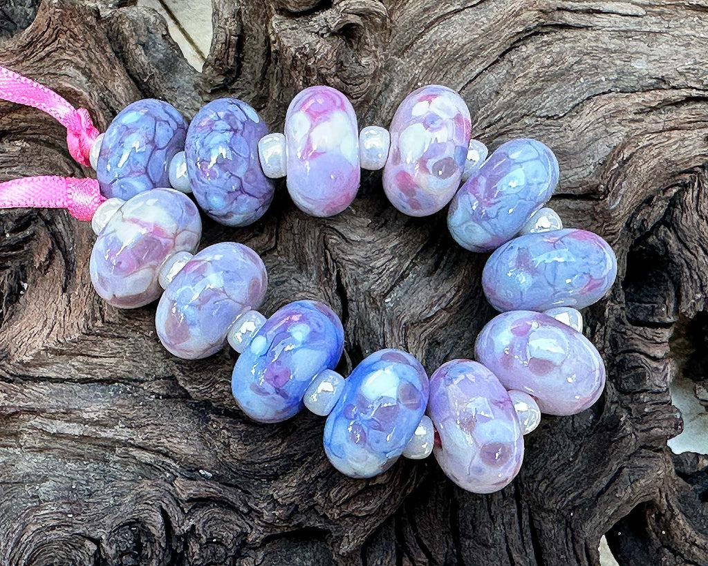 purple lampwork beads