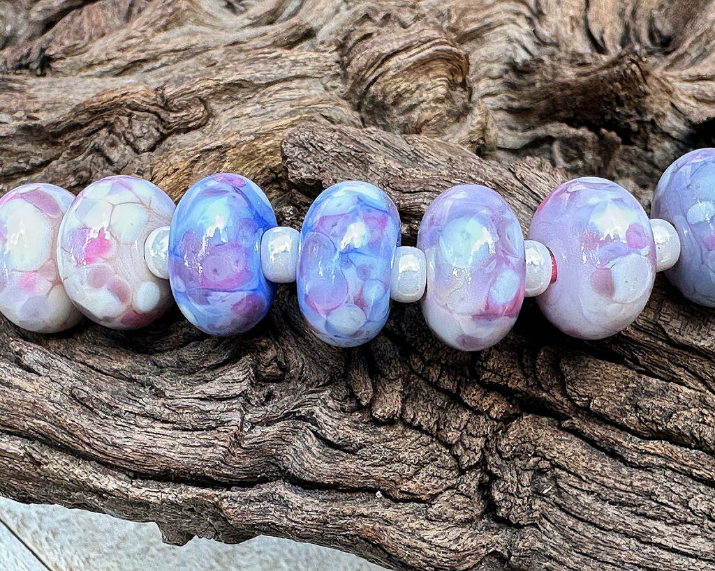 purple lampwork beads