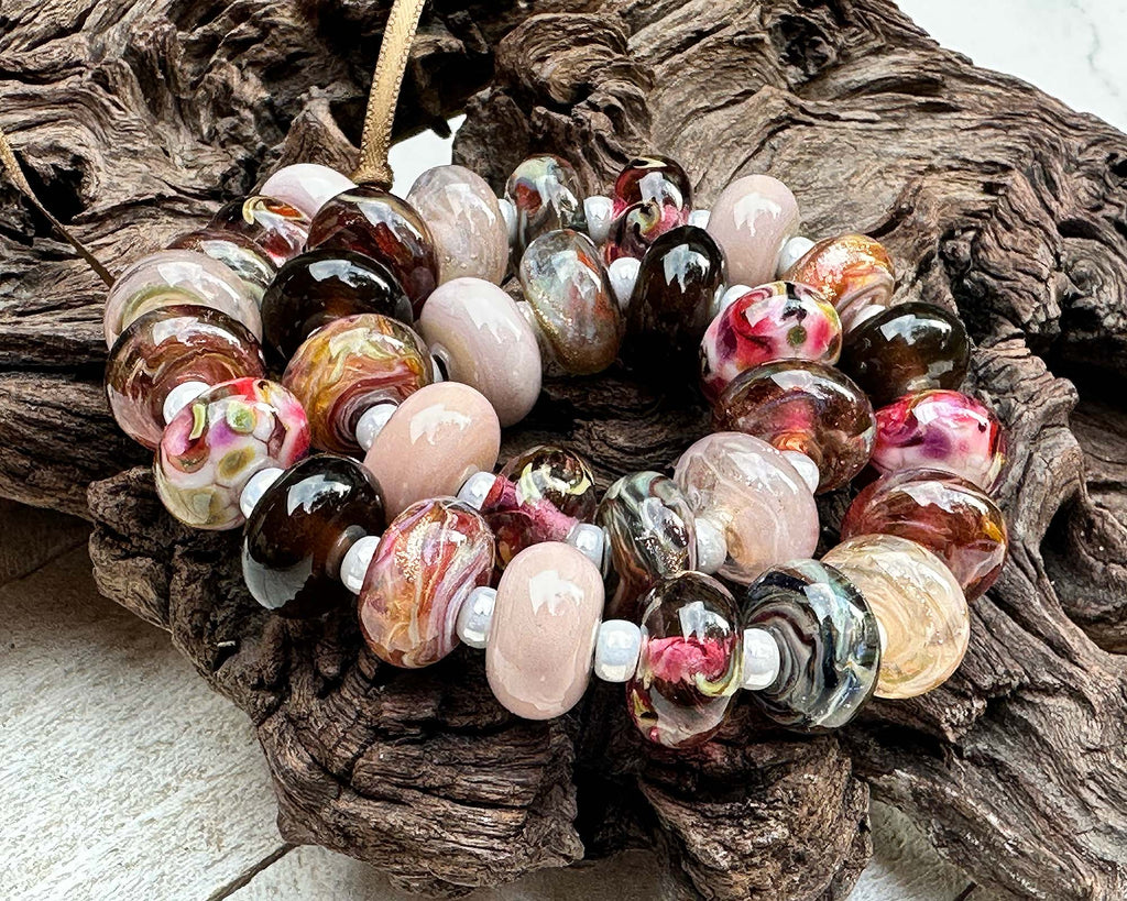 fall lampwork beads