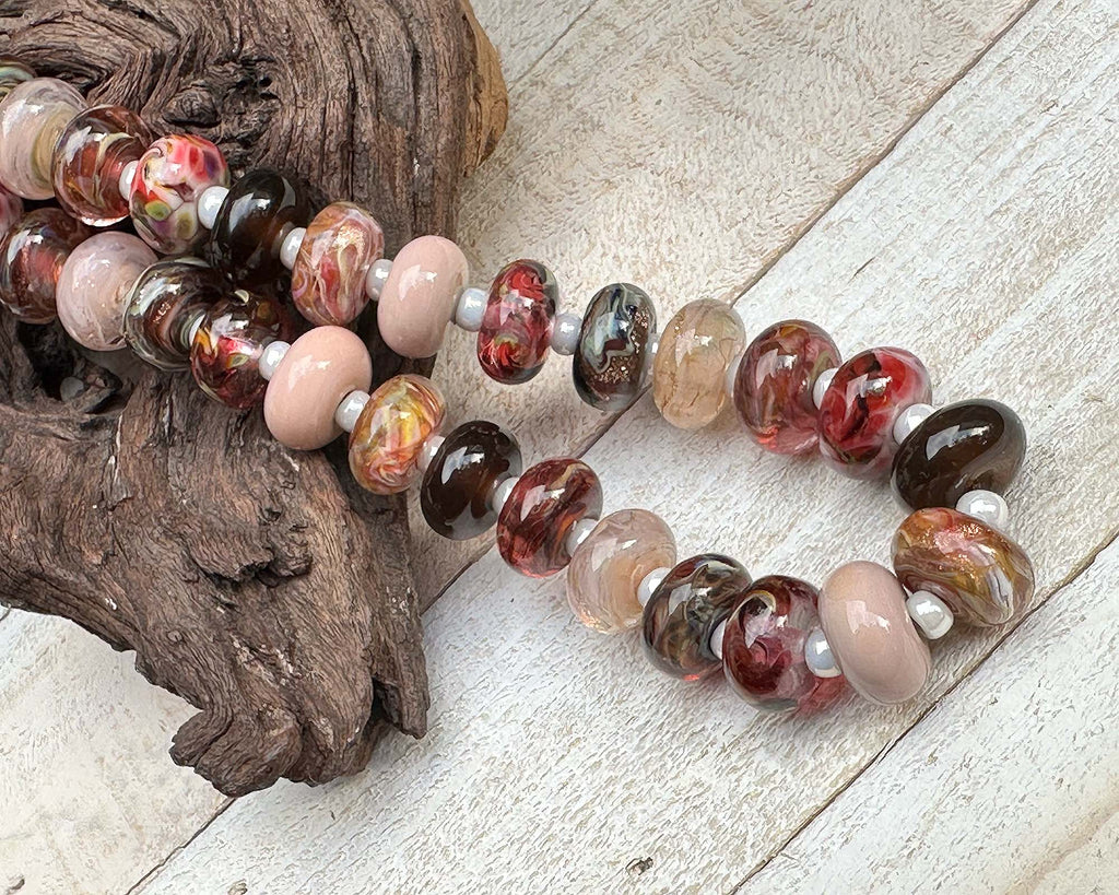 fall lampwork beads