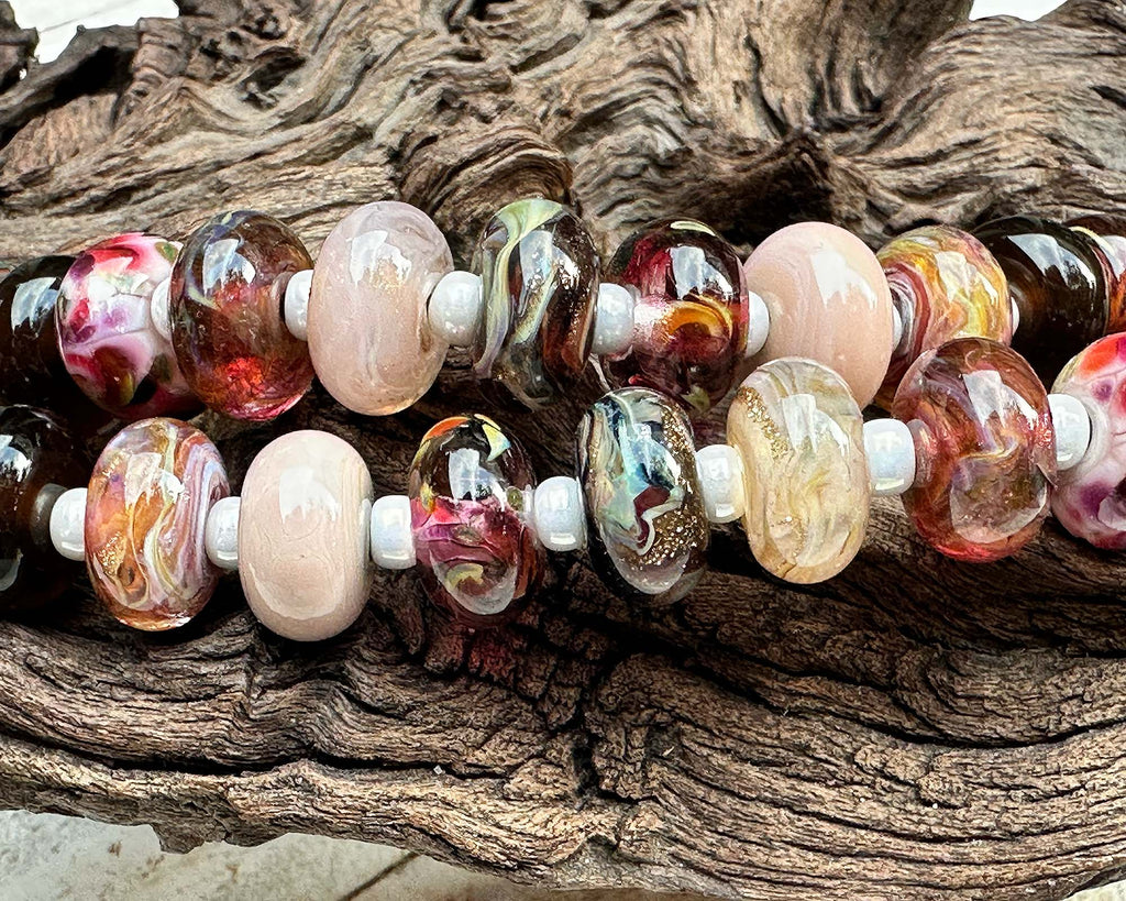 fall lampwork beads