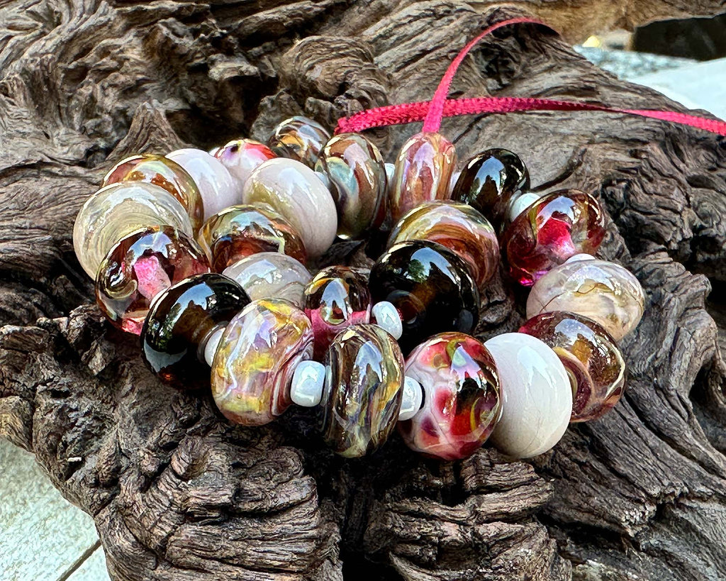 fall lampwork beads