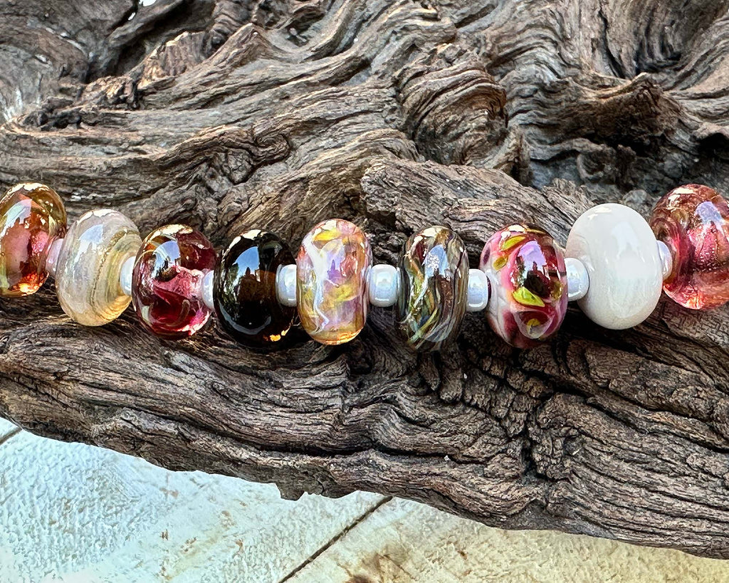fall lampwork beads