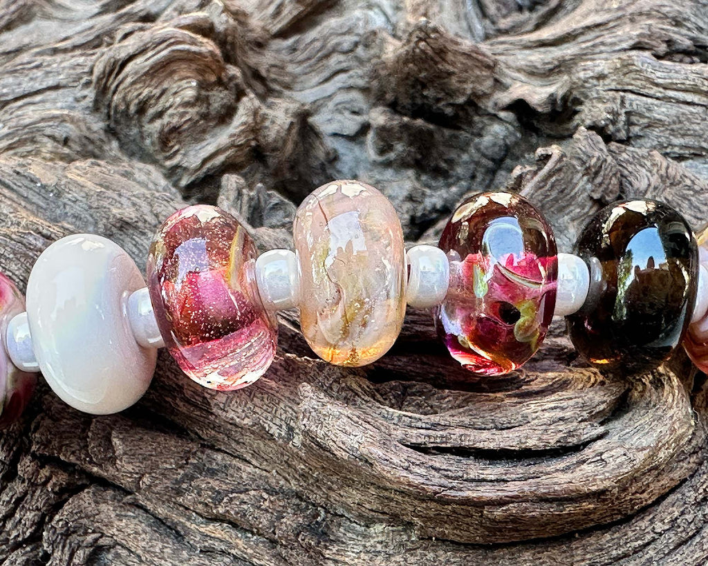 fall lampwork beads