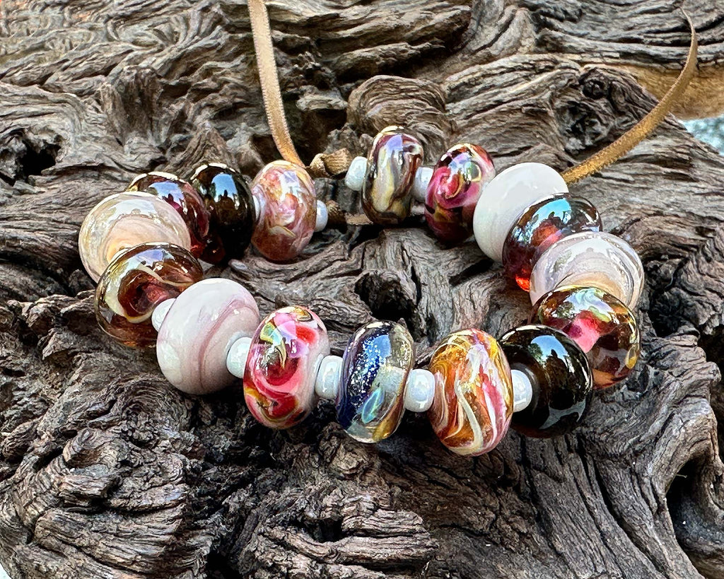 fall lampwork beads