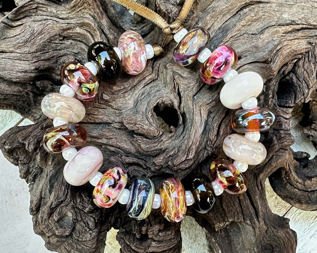 fall lampwork beads