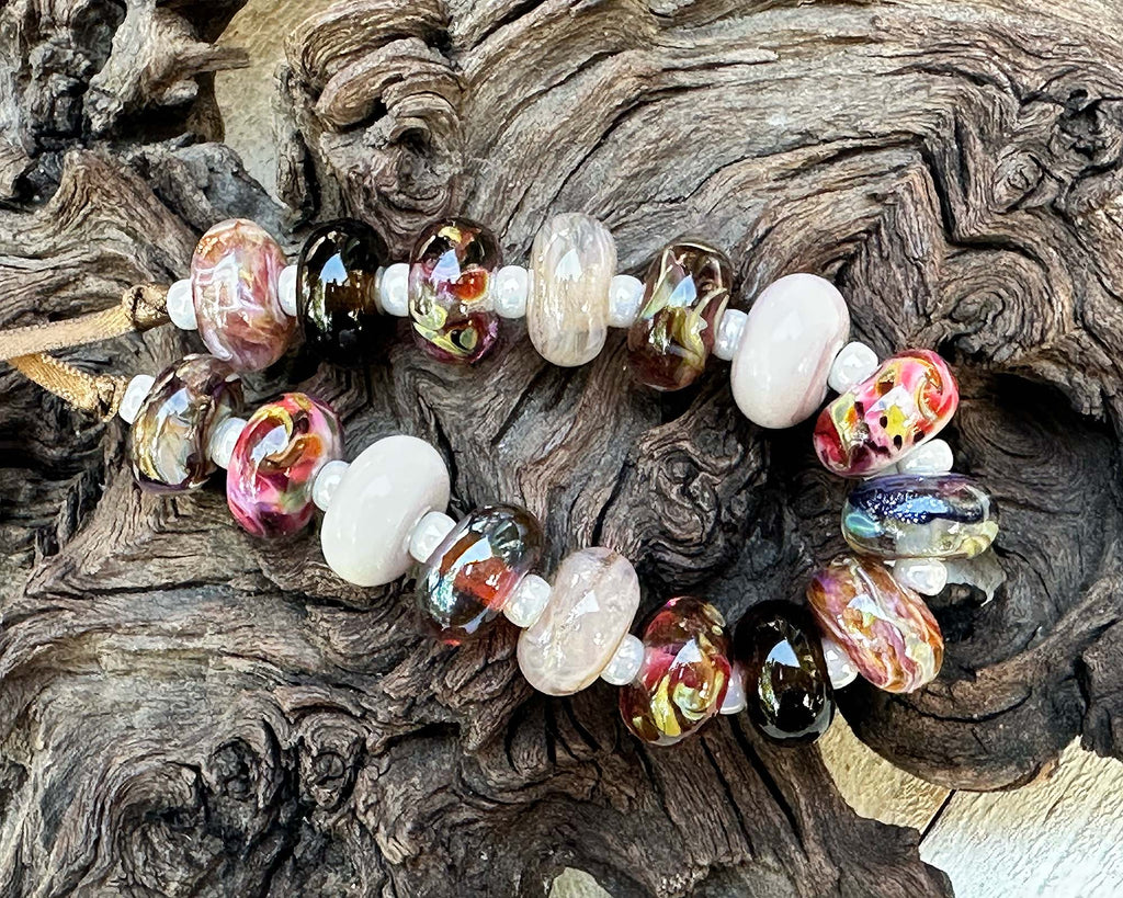 fall lampwork beads