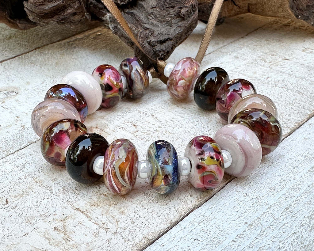 fall lampwork beads