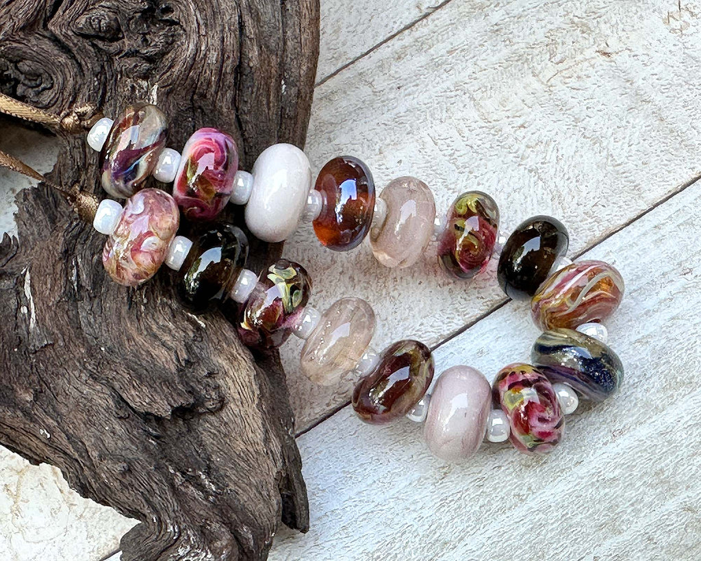 fall lampwork beads