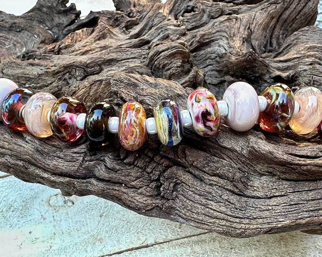 fall lampwork beads