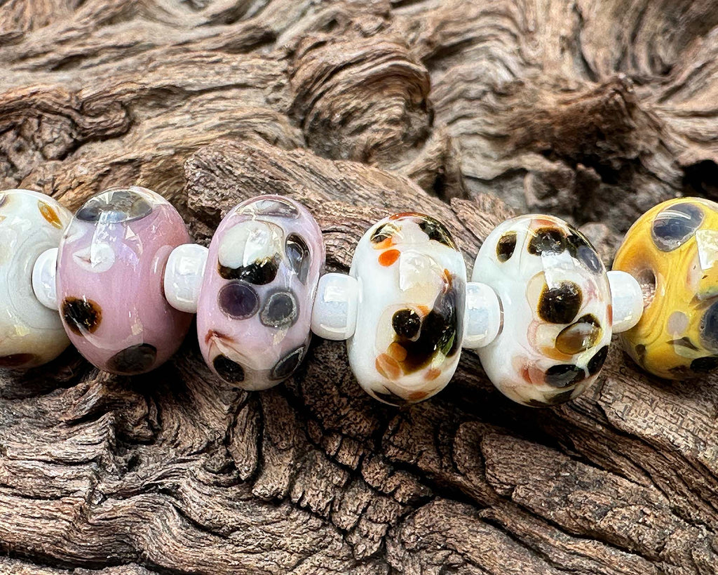 brown lampwork beads