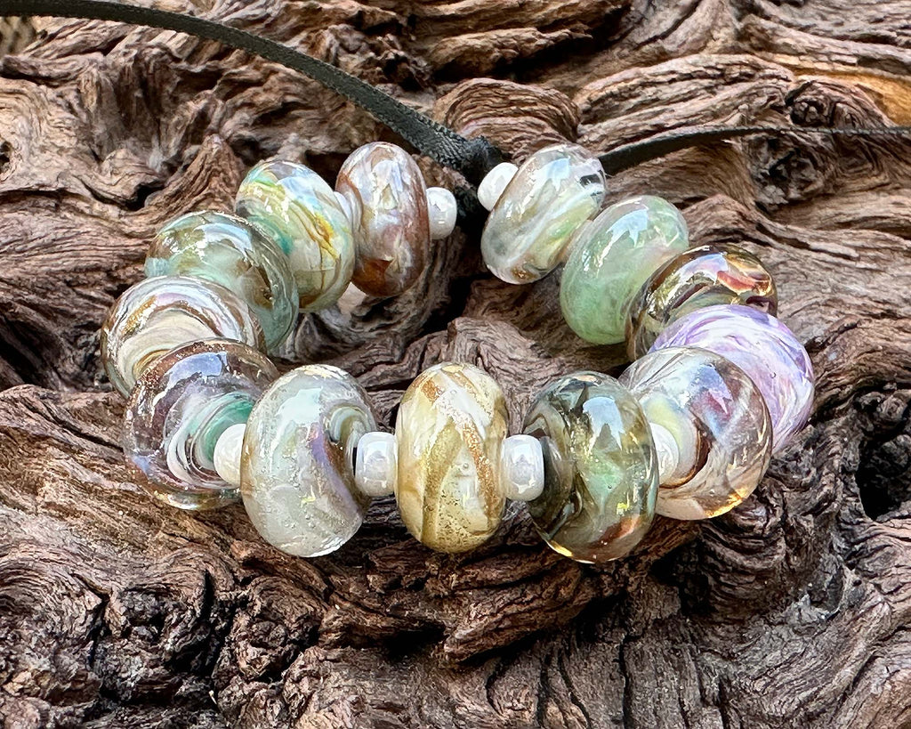 multicolor lampwork beads