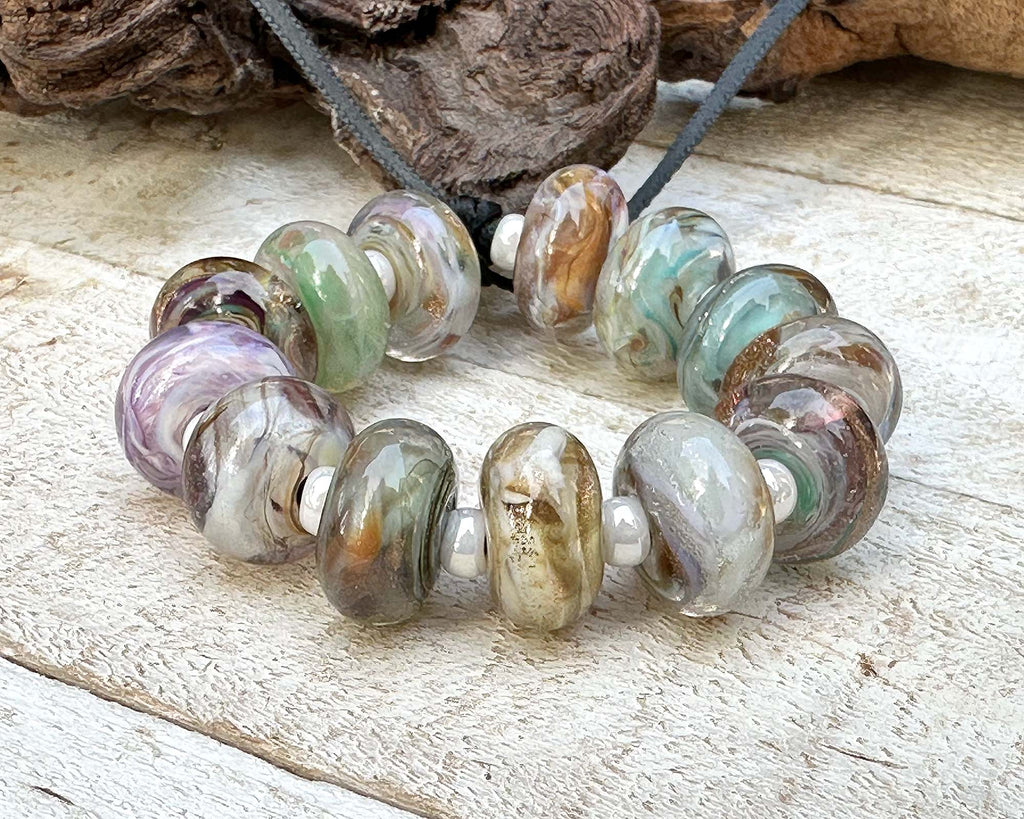 multicolor lampwork beads