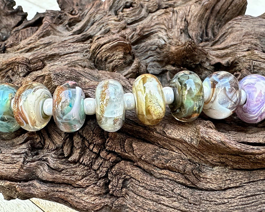 multicolor lampwork beads