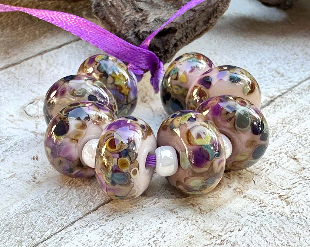 brown lampwork beads