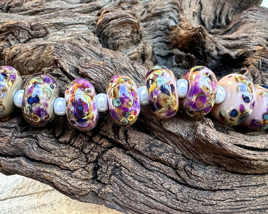 brown lampwork beads