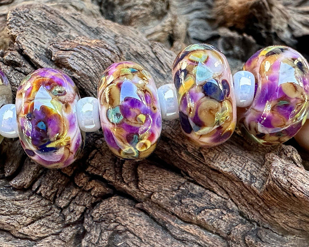 brown lampwork beads