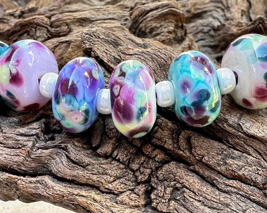 purple lampwork beads