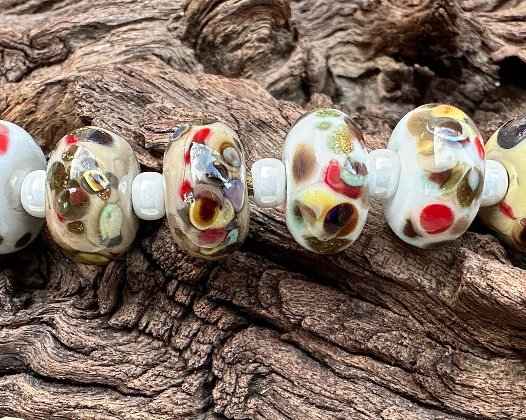 brown lampwork beads