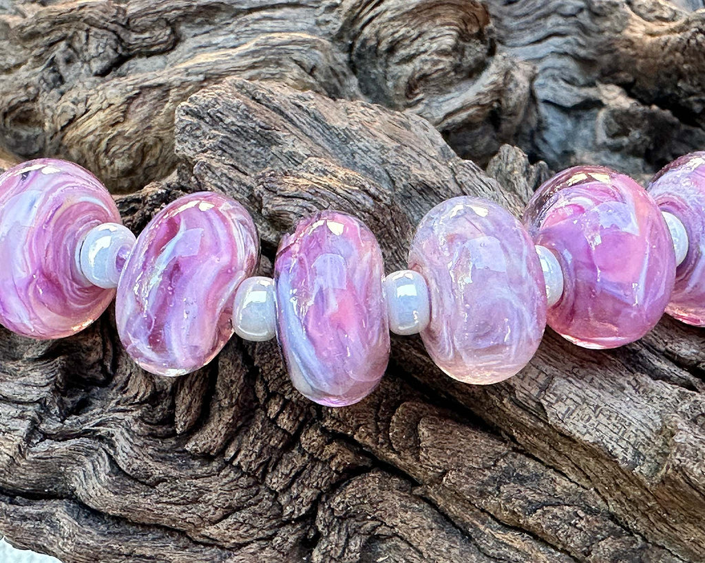 purple lampwork beads