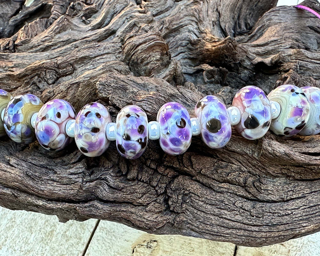purple lampwork beads