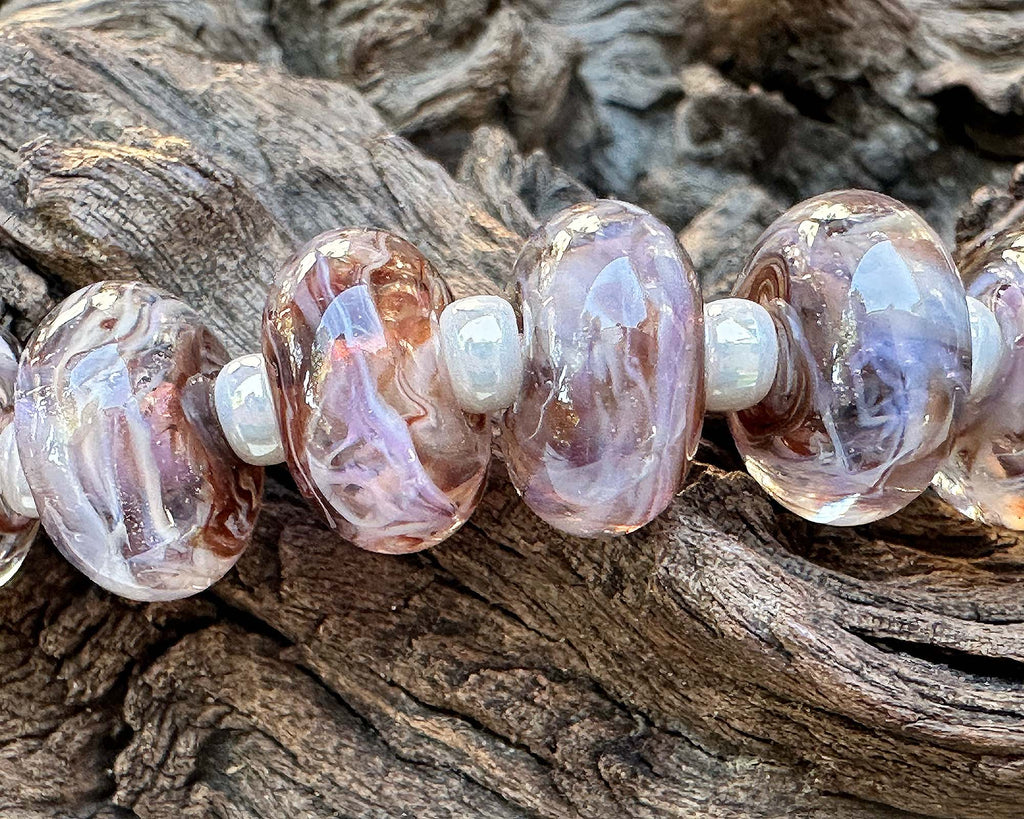 brown lampwork beads