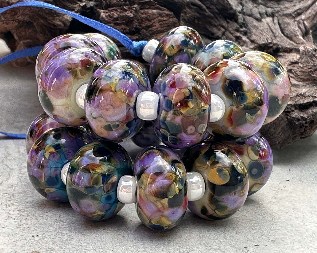 multicolor lampwork beads