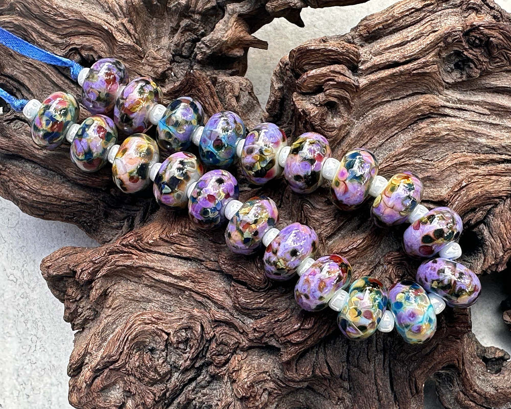multicolor lampwork beads