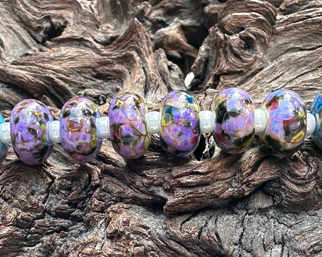 multicolor lampwork beads