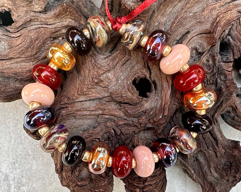 fall lampwork bead set