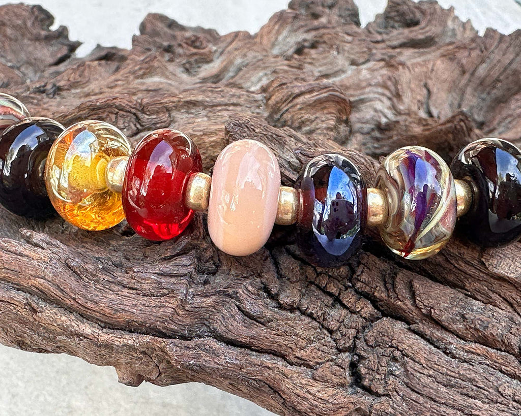 fall lampwork bead set