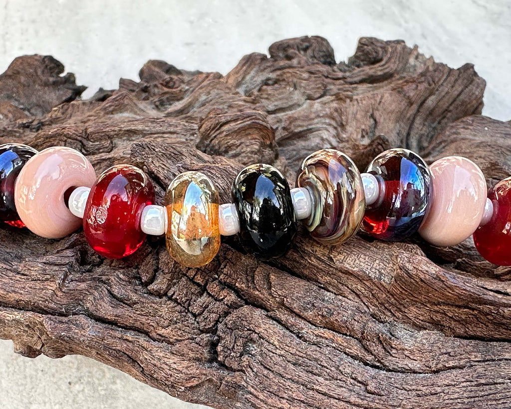fall lampwork bead set