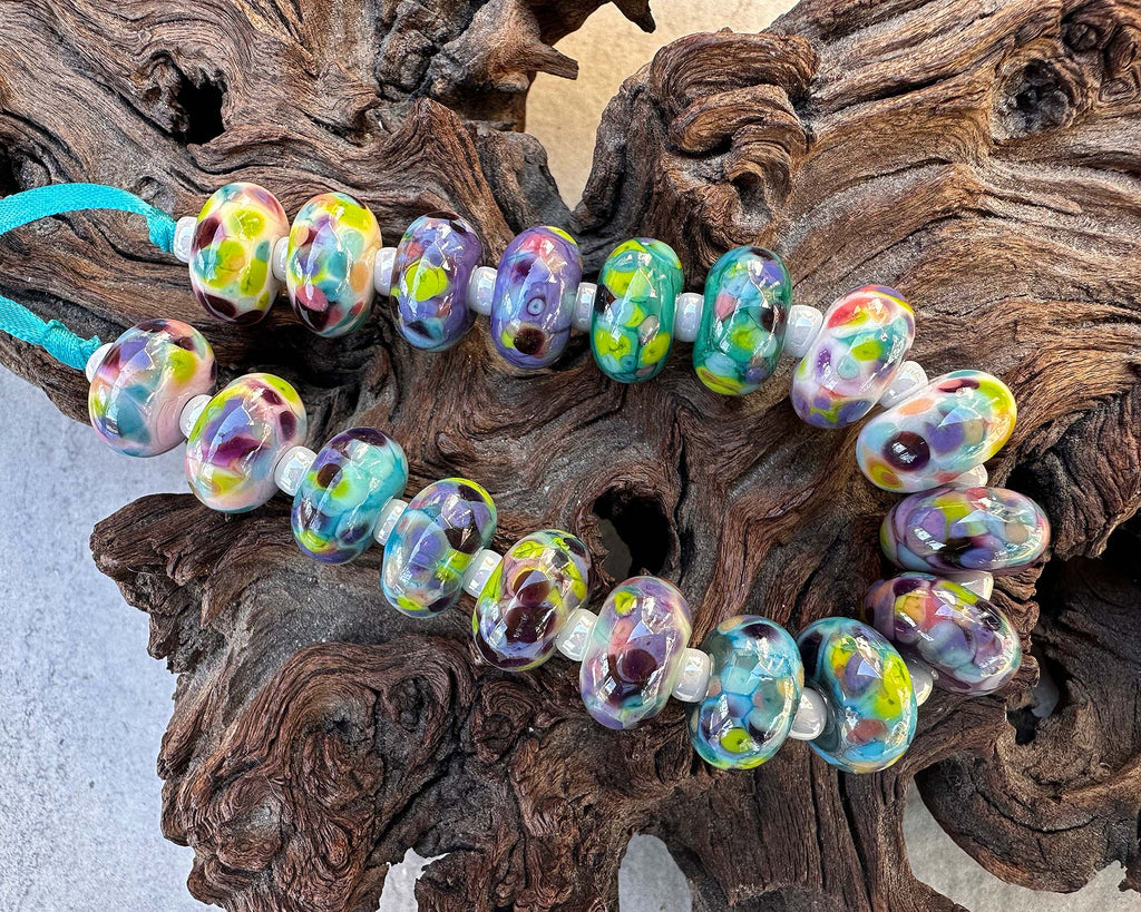 multicolor lampwork beads