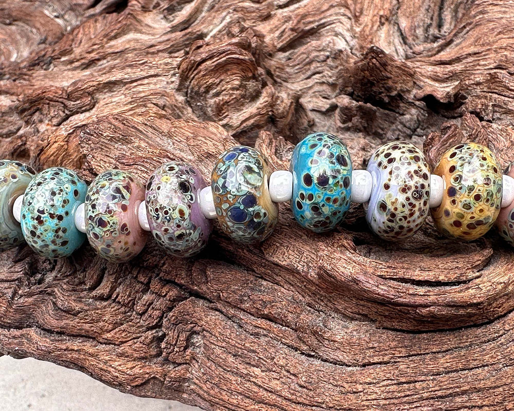 organic lampwork beads