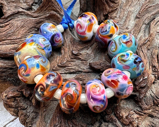 lion king frit lampwork beads