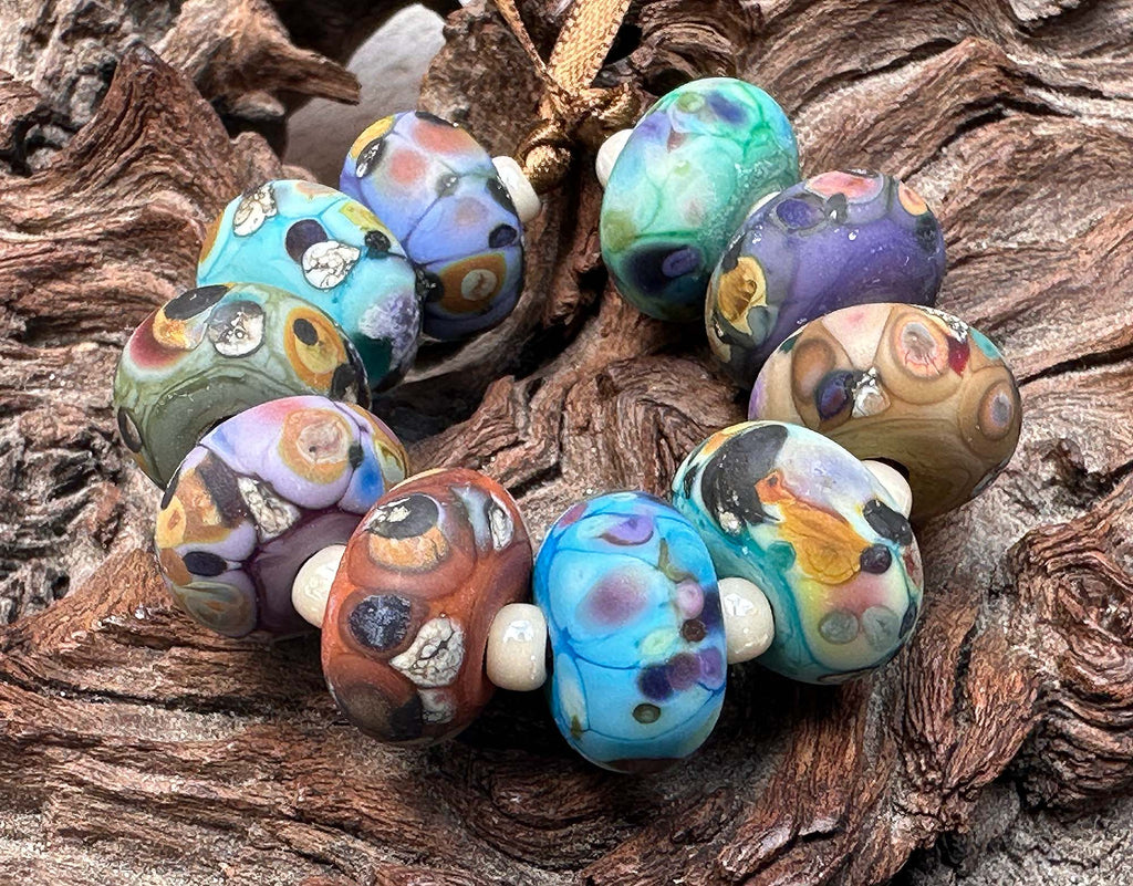 matte lampwork beads