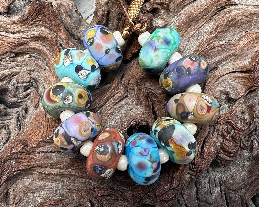 matte lampwork beads