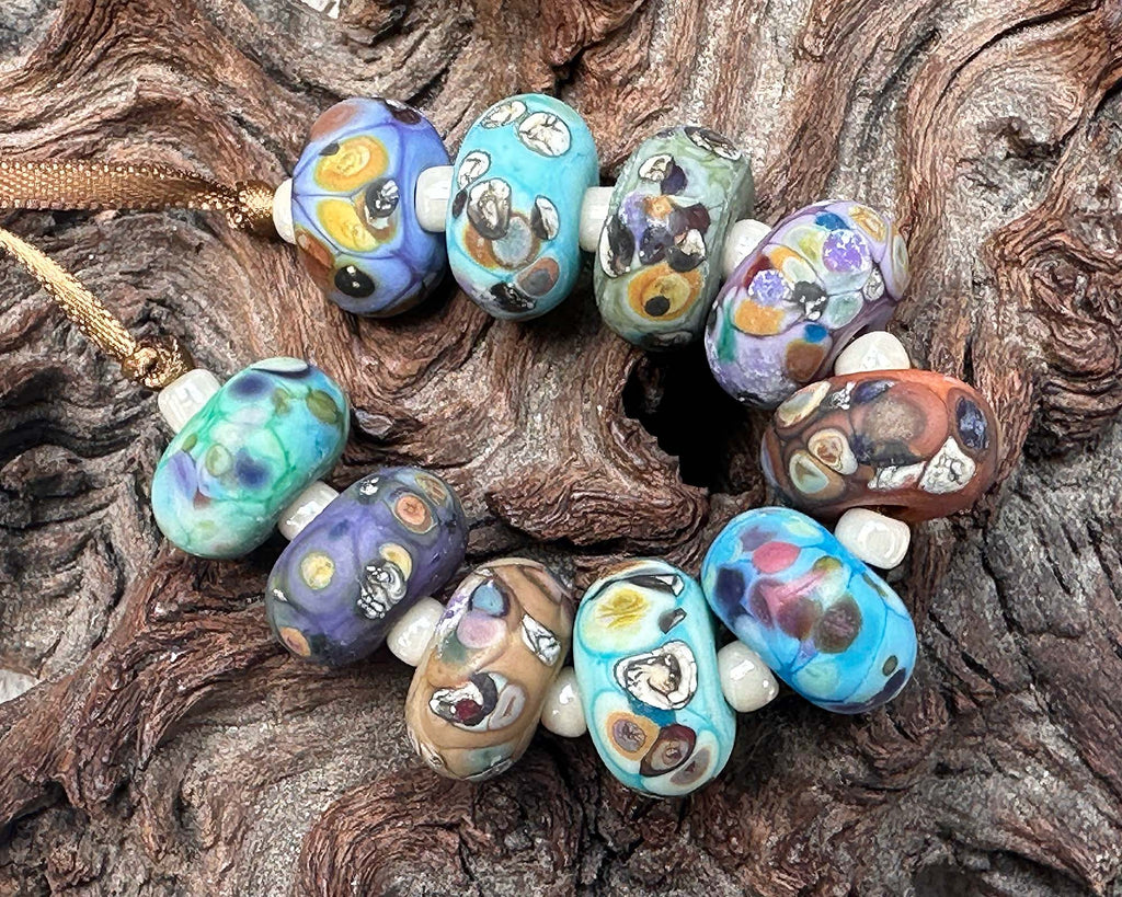 matte lampwork beads