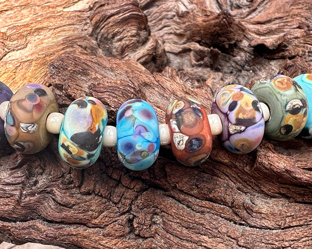 matte lampwork beads