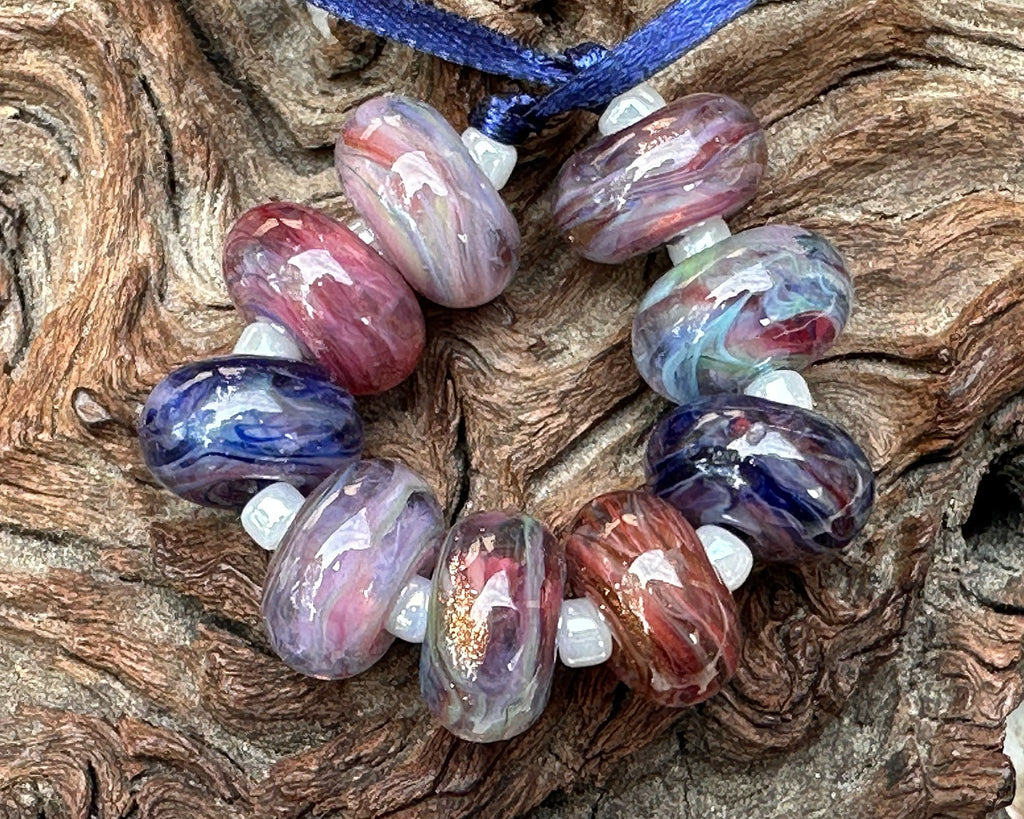 multicolor lampwork beads